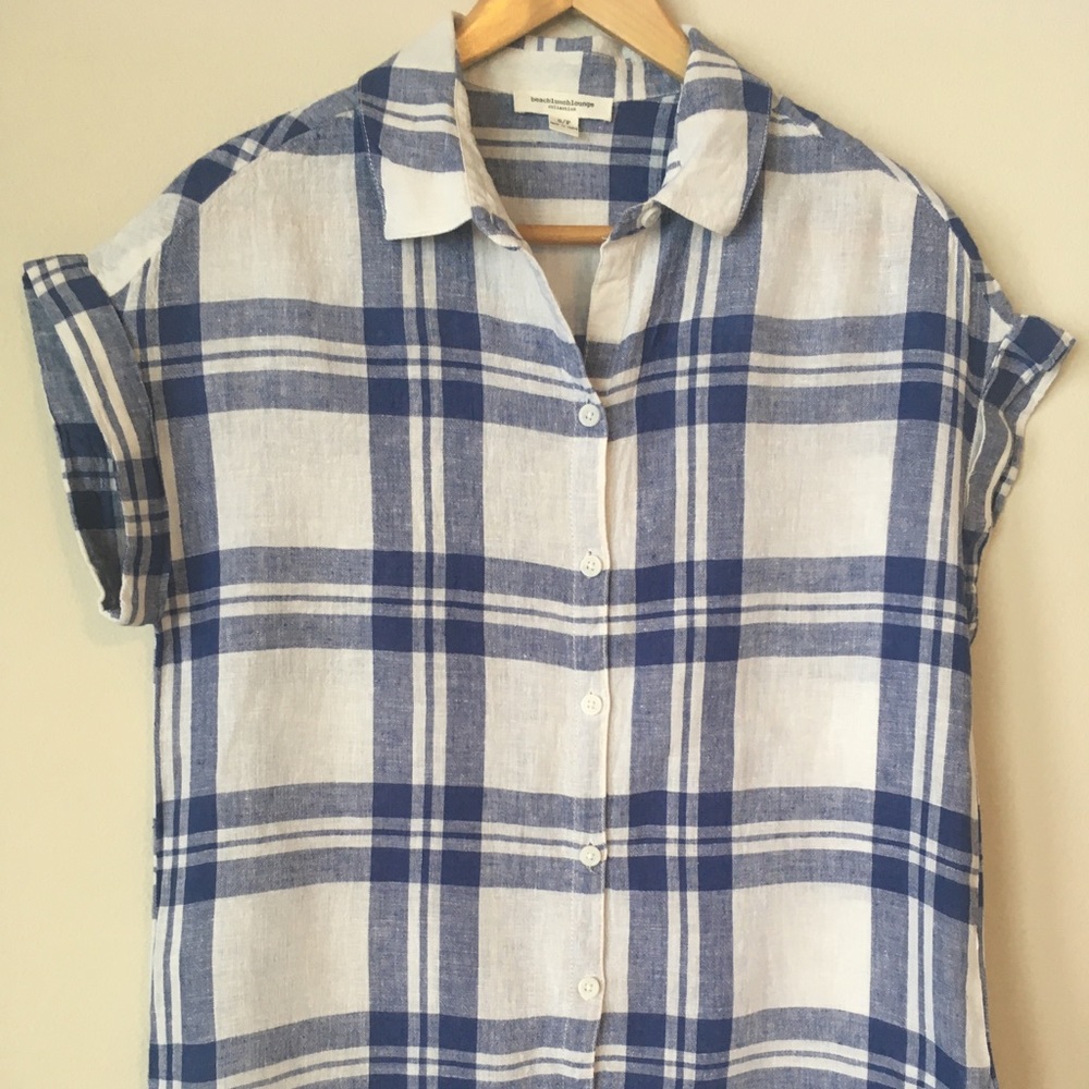 Linen summer shirt beach lunch lounge